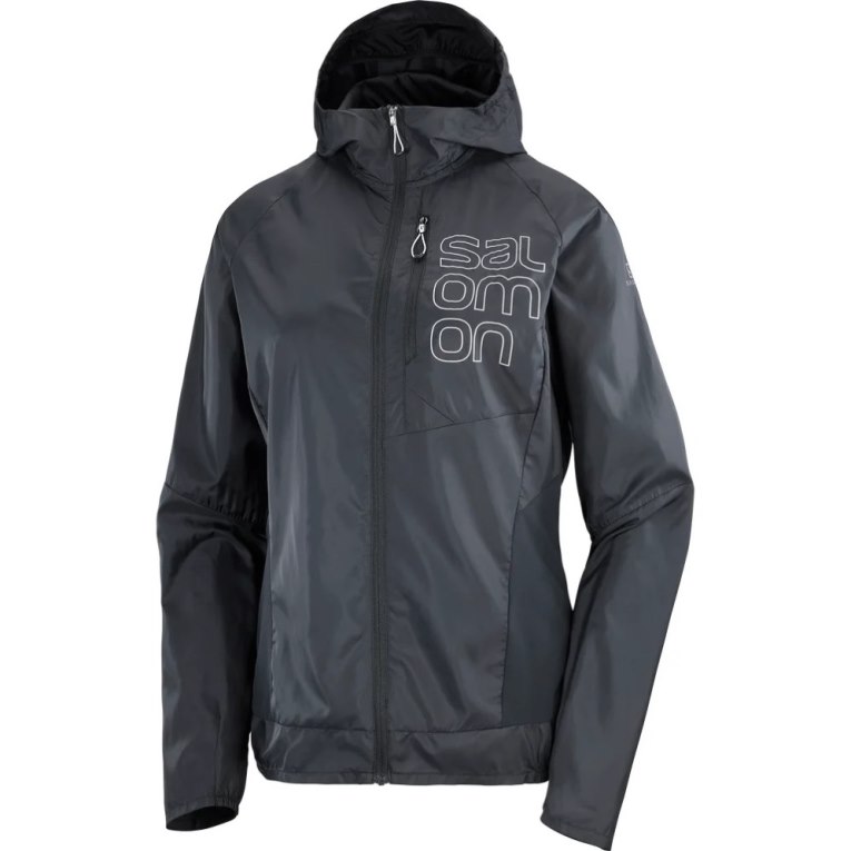 Black Salomon Bonatti Cross Wind Women's Shell Jackets | IE RT9683